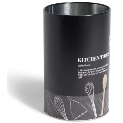 Rangement De Cuisine<Gifi Support à ustensiles en métal noir design Kitchen tools Ø11xH17,4cm