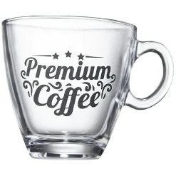 Gifi Support en métal avec 6 tasses expresso en verre| Vaisselle Et Accessoires De Table