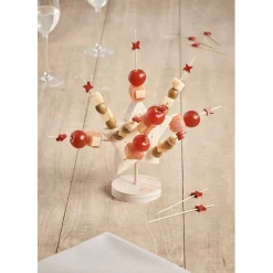 Gifi Support forme étoile bois avec 25 piques apéritif| Vaisselle Et Accessoires De Table
