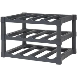 Rangement De Cuisine<Gifi Support pour 12 bouteilles en plastique noir