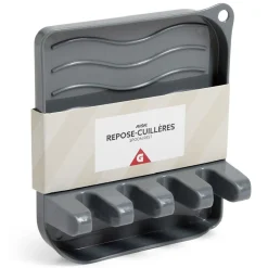 Rangement De Cuisine<Gifi Support repose-cuillères plastique gris