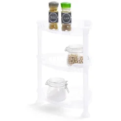 Rangement De Cuisine<Gifi Étagère d'angle à poser 3 niveaux plastique transparent 28x20xH.33,5cm