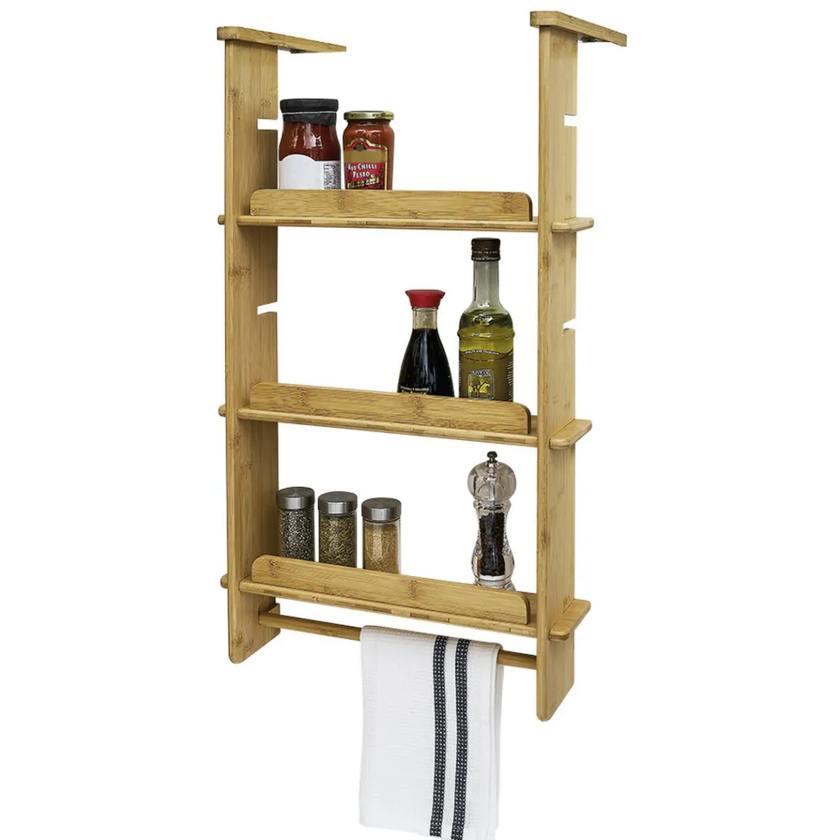 Rangement De Cuisine<Gifi Étagère latérale pour réfrigérateur 3 niveaux en bambou 42x10xH73 cm