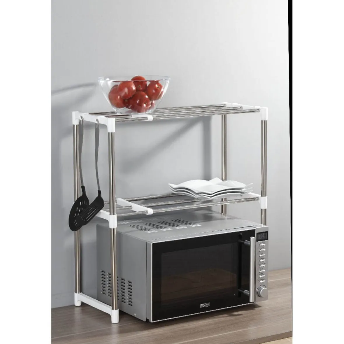Rangement De Cuisine<Gifi Étagère télescopique spéciale micro ondes 2 niveaux