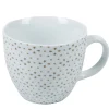 Gifi Tasse à café blanche à motif taupe| Vaisselle Et Accessoires De Table