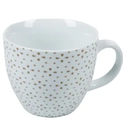 Gifi Tasse à café blanche à motif taupe| Vaisselle Et Accessoires De Table