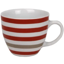 Gifi Tasse à café blanche à rayures| Vaisselle Et Accessoires De Table
