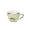 Gifi Tasse à café en porcelaine vert avec inscription "Good Morning" 22 cl| Vaisselle Et Accessoires De Table