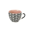 Gifi Tasse à café en porcelaine motif graphique noir blanc 22 cl| Vaisselle Et Accessoires De Table