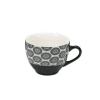 Gifi Tasse à café en porcelaine motif rosace noir blanc 22 cl| Vaisselle Et Accessoires De Table