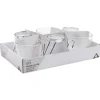 Gifi Tasse à café en verre anse métal x6| Vaisselle Et Accessoires De Table
