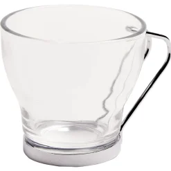 Gifi Tasse à café en verre anse métal x6| Vaisselle Et Accessoires De Table