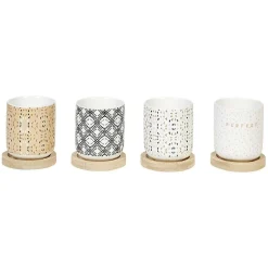 Gifi Tasse à expresso avec sous tasse bambou x4| Vaisselle Et Accessoires De Table