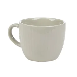 Gifi Tasse à expresso en faïence 10 cl lin et rainures verticales relief| Vaisselle Et Accessoires De Table