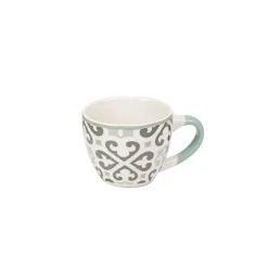 Gifi Tasse à expresso en porcelaine motif Carreau de ciment gris 9 cl| Vaisselle Et Accessoires De Table