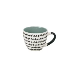 Gifi Tasse à expresso porcelaine motif graphique noir blanc 9 cl| Vaisselle Et Accessoires De Table