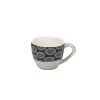 Gifi Tasse à expresso porcelaine motif rosace noir blanc 9 cl| Vaisselle Et Accessoires De Table