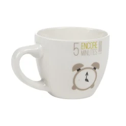 Gifi Tasse à expresso porcelaine blanc à motif réveil 9 cl| Vaisselle Et Accessoires De Table