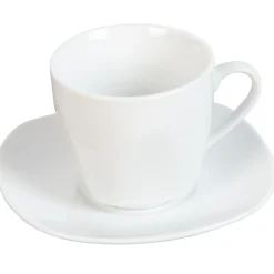 Gifi Tasse blanche porcelaine X6| Vaisselle Et Accessoires De Table