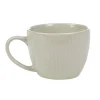 Gifi Tasse en faïence 23 cl uni lin avec rainures verticales en relief| Vaisselle Et Accessoires De Table