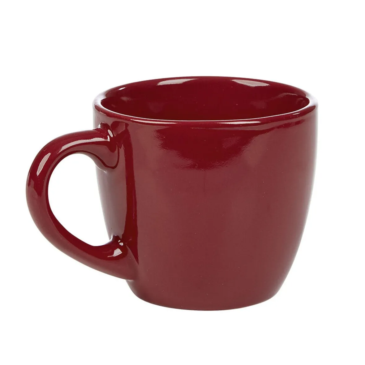Gifi Tasse en faïence 22 cl uni rouge brillant| Vaisselle Et Accessoires De Table