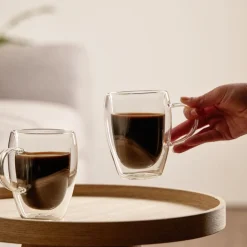 Gifi Tasse en verre double paroi 350ml| Vaisselle Et Accessoires De Table