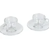 Gifi Tasse et sous tasse à café transparente x2| Vaisselle Et Accessoires De Table