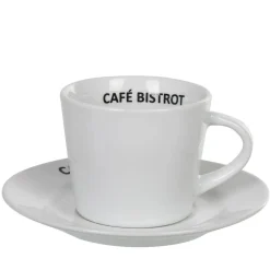 Vaisselle Et Accessoires De Table<Gifi Tasse expresso et sous tasse café bistrot blanc x 4
