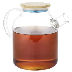 Gifi Théière en verre et bambou 1,6L| Vaisselle Et Accessoires De Table