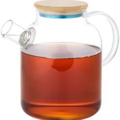 Gifi Théière en verre et bambou 1,6L| Vaisselle Et Accessoires De Table