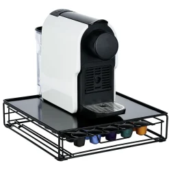 Rangement De Cuisine<Gifi Tiroir à capsules plateau et grille en métal noir