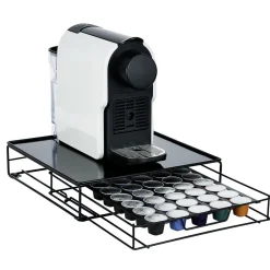 Rangement De Cuisine<Gifi Tiroir à capsules plateau et grille en métal noir