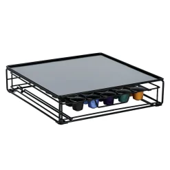 Rangement De Cuisine<Gifi Tiroir à capsules plateau et grille en métal noir