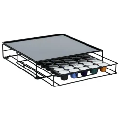 Rangement De Cuisine<Gifi Tiroir à capsules plateau et grille en métal noir