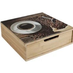 Rangement De Cuisine<Gifi Tiroir à dosettes bambou design graine de café