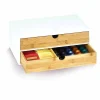 Rangement De Cuisine<Gifi Tiroir à dosettes et capsules 2 niveaux bambou blanc naturel