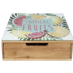 Rangement De Cuisine<Gifi Tiroir toutes dosettes bambou motif fruits tropicaux
