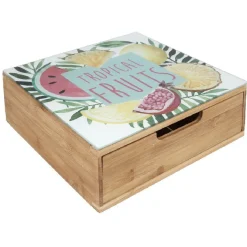 Rangement De Cuisine<Gifi Tiroir toutes dosettes bambou motif fruits tropicaux
