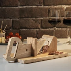 Préparation Culinaire<Gifi Trancheuse à charcuterie en bois naturel