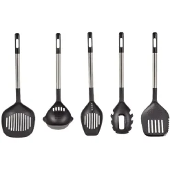 Préparation Culinaire<Gifi Ustensiles de cuisine x5 avec support noi et gris