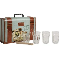 Gifi Valisette coffret verres et pilon mojito| Vaisselle Et Accessoires De Table