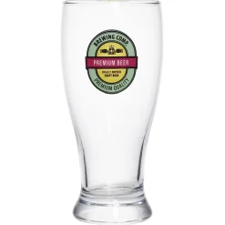 Gifi Verre à bière transparent inscription Premium Beer 56,5cl - Ø9,5xH20cm| Vaisselle Et Accessoires De Table