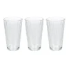 Gifi Verre à eau embossé transparent 32,5 cl x3| Vaisselle Et Accessoires De Table