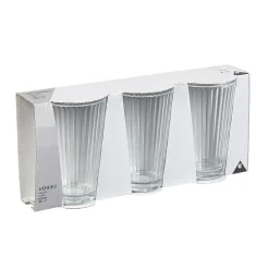 Gifi Verre à eau embossé transparent 32,5 cl x3| Vaisselle Et Accessoires De Table