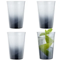 Gifi Verre à eau fumé noir 29cl x4| Vaisselle Et Accessoires De Table