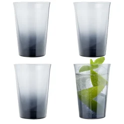Gifi Verre à eau fumé noir 29cl x4| Vaisselle Et Accessoires De Table
