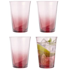 Gifi Verre à eau fumé rouge 29cl x4| Vaisselle Et Accessoires De Table