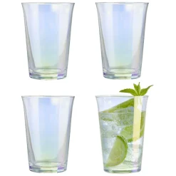 Gifi Verre à eau irisé transparent 29cl x4| Vaisselle Et Accessoires De Table