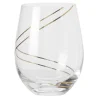Gifi Verre à eau transparent liseré doré x4| Vaisselle Et Accessoires De Table