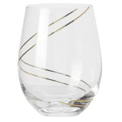 Gifi Verre à eau transparent liseré doré x4| Vaisselle Et Accessoires De Table